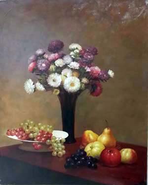 1351-T2 | 50cm x 61cm | fleurs et fruit 